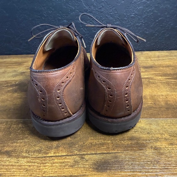 Walk-Over Style 78543 Brown Leather Oxford Saddle Shoes Mens 9.5‎ D